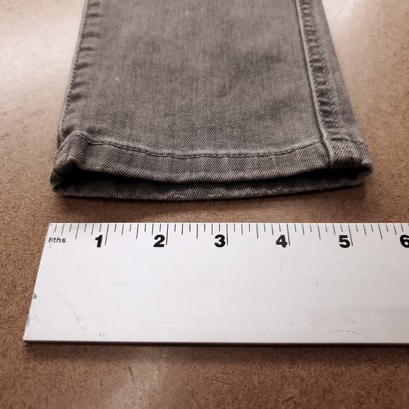 Zara Basic Z1975 Denim Jeans Womens 8 Gray Stretch Skinny Straight Faded Y2K - Picture 8 of 11